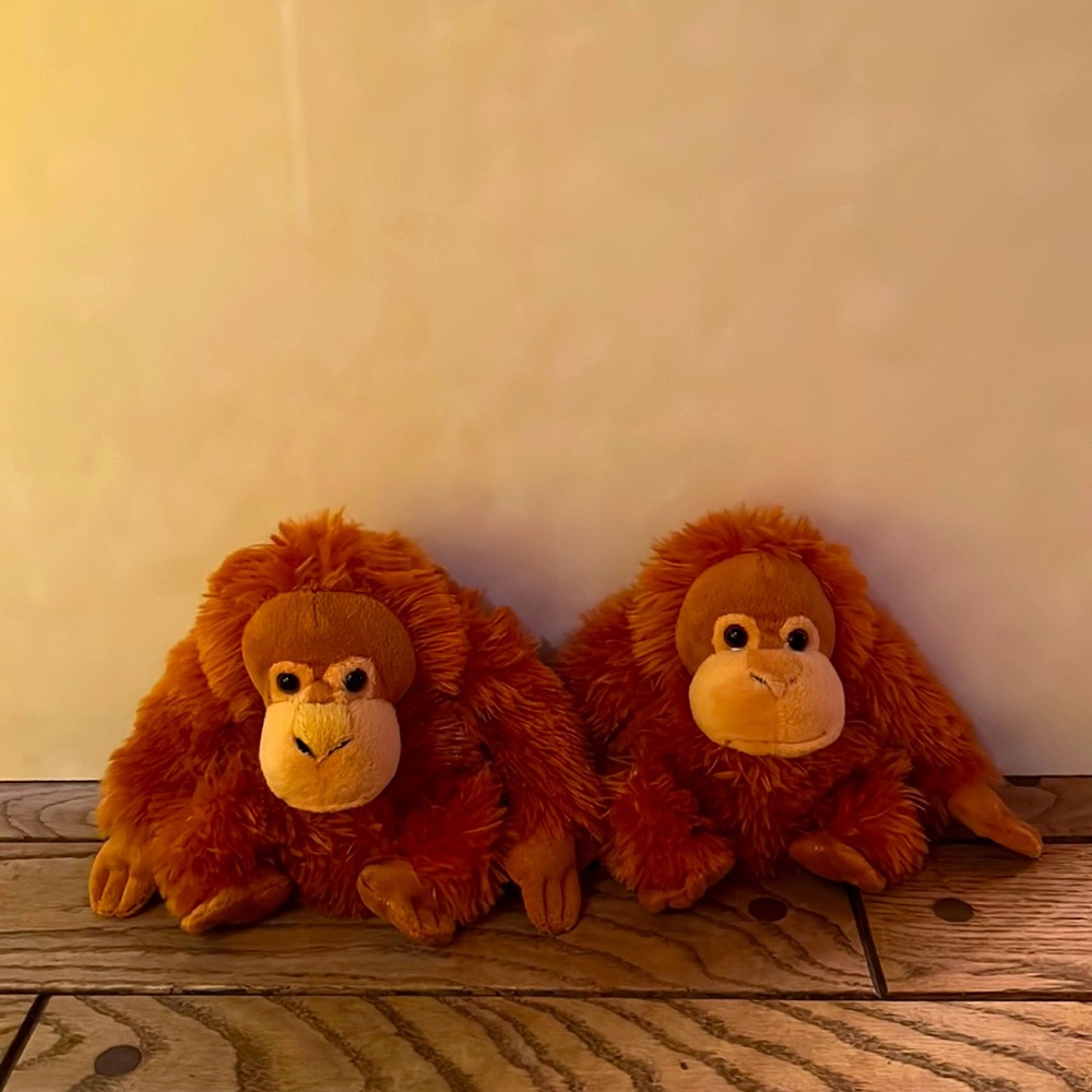 Pair of Orangutan Stuffed Animal Toys 🦧